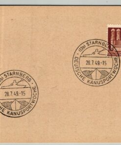 Deutsche Post, Starnberg 1949 Deutsche Kanusportwoche, Canoe sport
