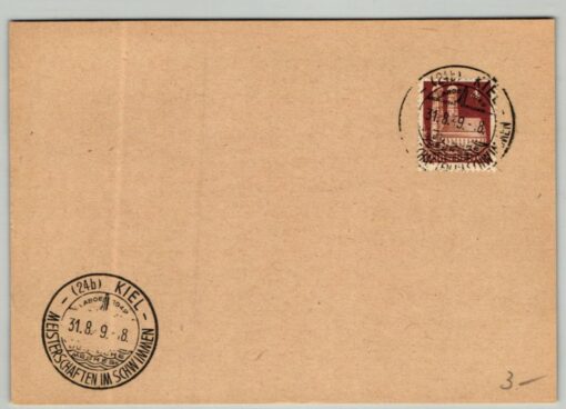 Deutsche Post, Kiel 1949, Meisterschaften im Schwimmen SST