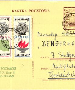 Polska, 1971 Ganzsache Segeln Sonne, gelaufen nach Deutschland