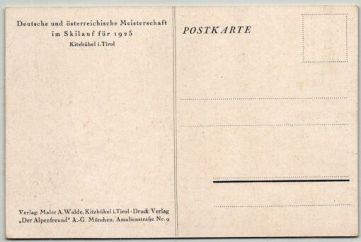 Austria, Kitzbühl i. Tirol Grubschanze Meisterschaft 1925 Skispringen, Skiing ski jumping Postkarte – Bild 2