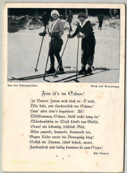 Deutsches Reich, 1942 Fein ist's im Schnee Langlauf, Skiing ski Snow