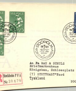 Sverige, Stockholm 1963, FDC Reko Eishockey, VM hockey sur glace 