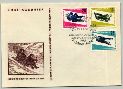 DDR, Berlin 1966, Friedrichroda Rennschlitten Weltmeisterschaft, Rodeln, Luge