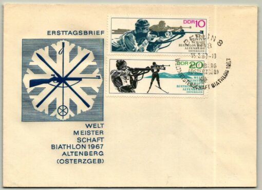 DDR, Berlin 1967 Biathlon Weltmeisterschaft Altenberg, WM Sport