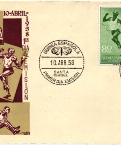 Guinea Espanola, 1958 Santa Isabel FDC, Sport 2 Briefe