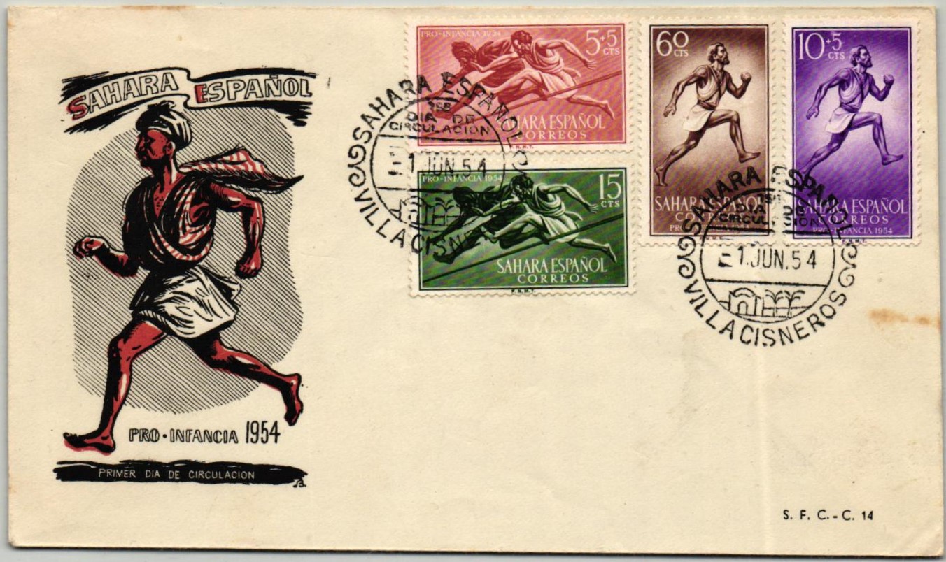 Sahara Espanola, 1954 Villa Cisneros FDC, Sport