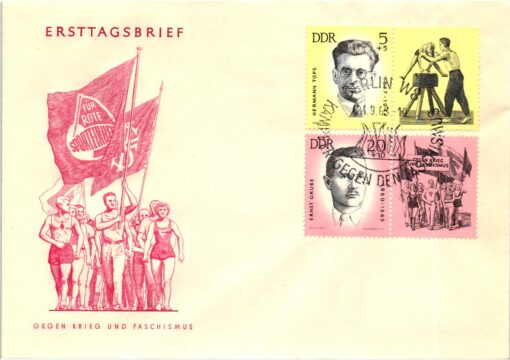 DDR, Berlin 1953 Kämpfer gegen den Faschismus, Bidermann Tops Grube Tucholla Seifert 3 Briefe – Bild 5