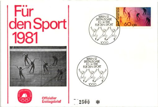 Bundespost Berlin, Berlin 1981, Für den Sport 2 FDC numeriert Turnen