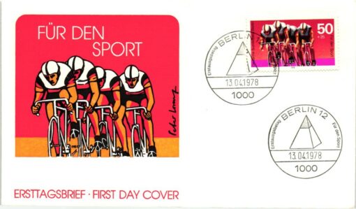Bundespost Berlin 1978, Für den Sport Fechten Radsport 2 FDC