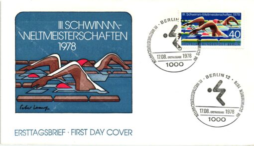 Bundespost Berlin 1978, Schwimm Weltmeisterschaft, FDC