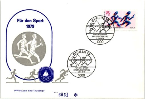 Bundespost Berlin 1979, Für den Sport Laufen Bogenschießen 2 FDC