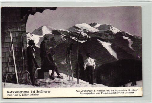AK Postcard Ski, Rotwandgruppe bei Schliersee, Wintertage Bayrischen Hochland Skiing