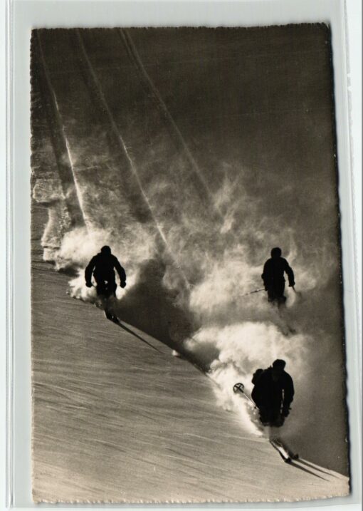 AK Postcard Ski, Davos Dorf Parsenn Abfahrt Winter Skiing