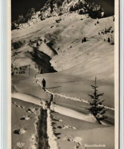 AK Postcard Ski, Skiabfahrt Arturhaus Bischofshofen Manndlwähne Skiing