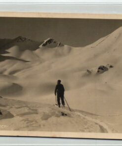 AK Postcard Ski, Madlochjoch Schifahrer Aufstieg Skiing
