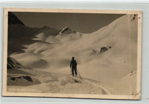 AK Postcard Ski, Madlochjoch Schifahrer Aufstieg Skiing