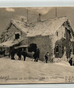 AK Postcard Ski, Schutzhaus Reisalpe Ö.T.Kl. Schutzhütte Winter Skiing