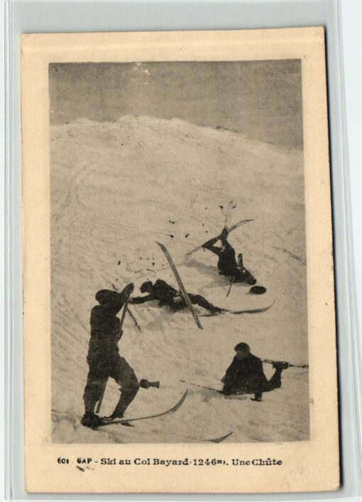 AK Postcard Ski, Col Bayard GAP Alpes Skiing