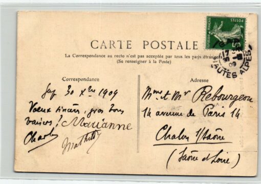 AK Postcard Ski, Col Bayard GAP Alpes Skiing – Bild 2