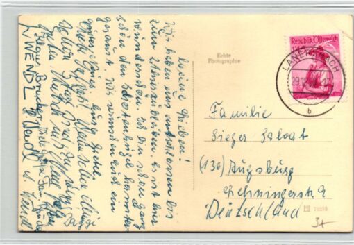 AK Postcard Ski, Hintertux Zillertal Tirol Thermalbad Langersbach 1950 Skiing – Bild 2