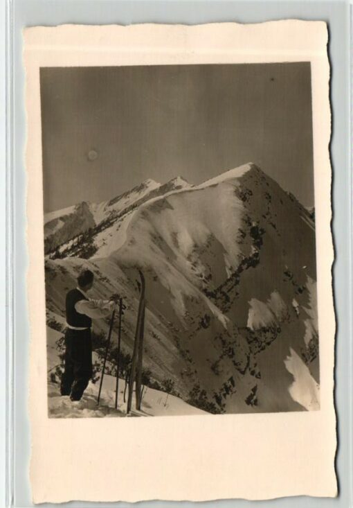 AK Postcard Ski, Schifahrer Tirol Alpen Skiing