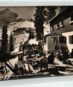AK Postcard Ski, Kreuzjochhaus Alpspitze Garmisch Sonnenterrasse Skiing