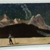 AK Postcard Ski, Jugend Postkarte Sternennacht Wetterstein Berlin Karl Reiser Skiing