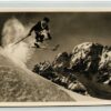 AK Postcard Ski, Wendelsteinhaus Berghotel Heimatbilder 1942 Geländesprung Skiing