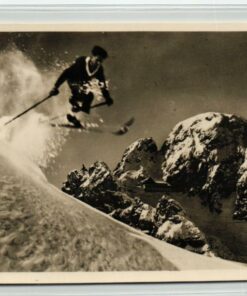AK Postcard Ski, Wendelsteinhaus Berghotel Heimatbilder 1942 Geländesprung Skiing