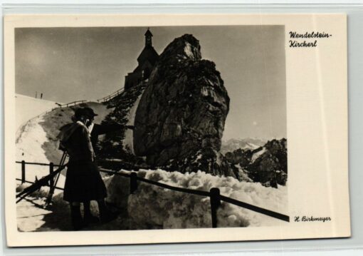 AK Postcard Ski, Wendelstein Kircherl Terrasse Wendelsteinhaus Skiing