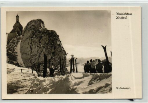 AK Postcard Ski, Wendelstein Kircherl Aufstieg Gipfel Wendelsteinhaus Skiing