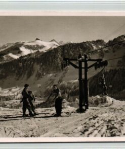 AK Postcard Ski, Skilift Rosengasse Sudelfeld Bayrischzell Skiing