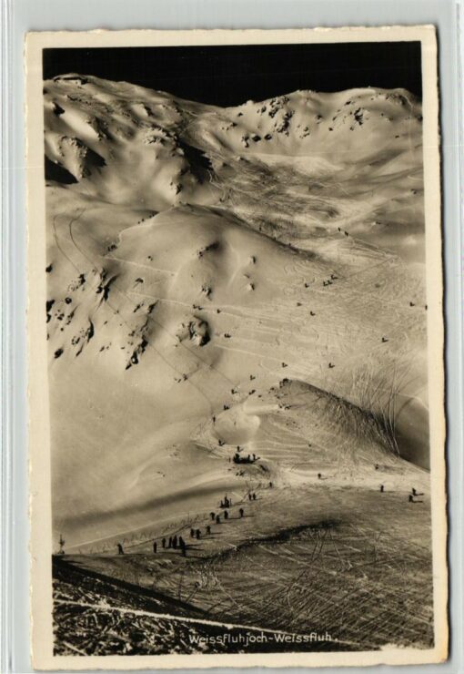 AK Postcard Ski, Weissfluhjoch Weissfluh Davos Schilaufen Skiing