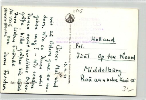 AK Postcard Ski, Arturhaus Schneeberggruppe Hochkönig 1941 Skiing – Bild 2