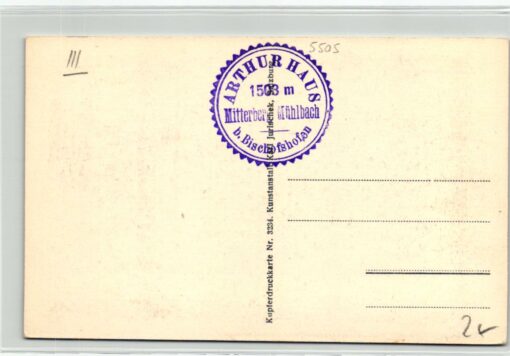 AK Postcard Ski, Hochkeil Mitterfeldalm Hochkönig Arturhaus Skiing – Bild 2