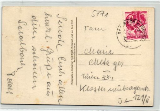 AK Postcard Ski, Wildenkarkofel Leoganger Steinberge Saalbach Skiing – Bild 2