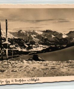 AK Postcard Ski, Blick Olga Egg Sonthofen Allgäu Skiing