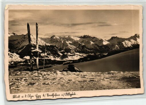 AK Postcard Ski, Blick Olga Egg Sonthofen Allgäu Skiing