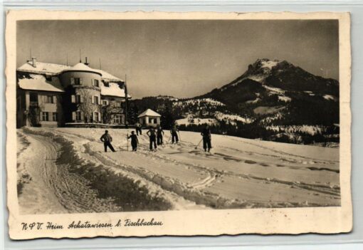 AK Postcard Ski, Achatzwiesen Fischbachau 1940 Skiing