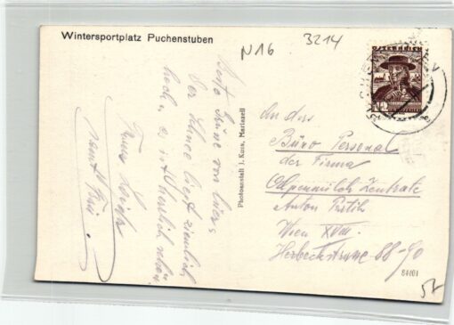 AK Postcard Ski, Wintersportplatz Puchenstuben Schilaufen Skiing – Bild 2