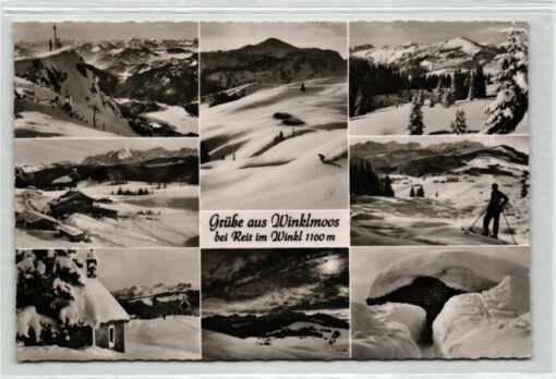 AK Postcard Ski, Winklmoos Alm, Reit im Winkel Skiing