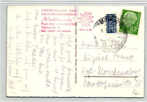 AK Postcard Ski, Winklmoos Alm, Reit im Winkel Skiing – Bild 2