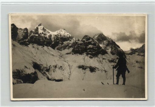 AK Postcard Ski, Schilaufen Gebirge Sport Alpen Skiing