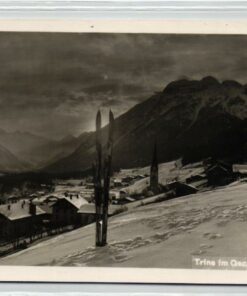 AK Postcard Ski, Trine im Gschnitztal 1943 Schilaufen Skiing