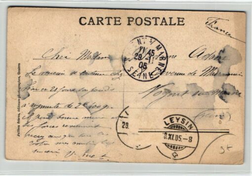 AK Postcard Ski, Sport d'Hiver En sky, Carte Postale 1905 Skiing – Bild 2