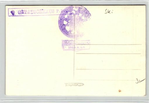 AK Postcard Ski, Gepatschhaus P. Prum Postablage Skiing – Bild 2