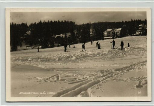 AK Postcard Ski, Mönichkirchen Wintersportplatz Kurort Österreich Skiing