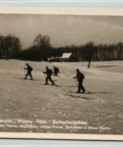 AK Postcard Ski, Wiener Hütte Kaltenleutgeben Schilaufen Skiing