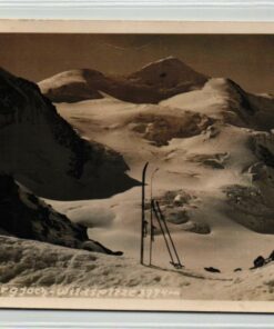 AK Postcard Ski, Mittelbergjoch Wildspitze Sonnblick Sölden Skilehrer 1936 Skiing
