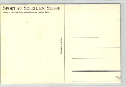 AK Postcard Ski, Sport au Soleil en Suisse Hans Falk Affiche Schweiz Wintersport Skiing – Bild 2